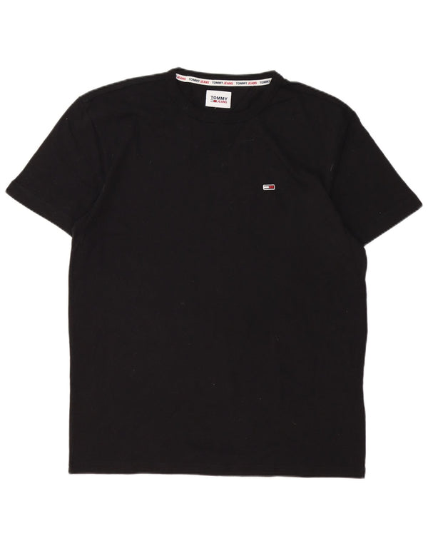 Tommy Hilfiger Herren T-Shirt Top Medium Schwarz Baumwolle