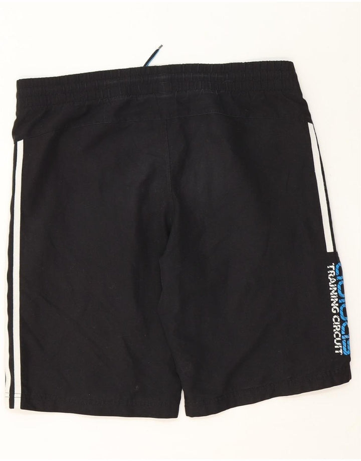 ADIDAS Mens Graphic Sport Shorts Small Black Polyester Vintage Adidas and Second-Hand Adidas from Messina Hembry 