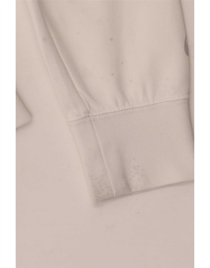 Nike Herren-Kapuzenpullover mit grafischem Reißverschluss, mittelweißes Farbblock-Polyester