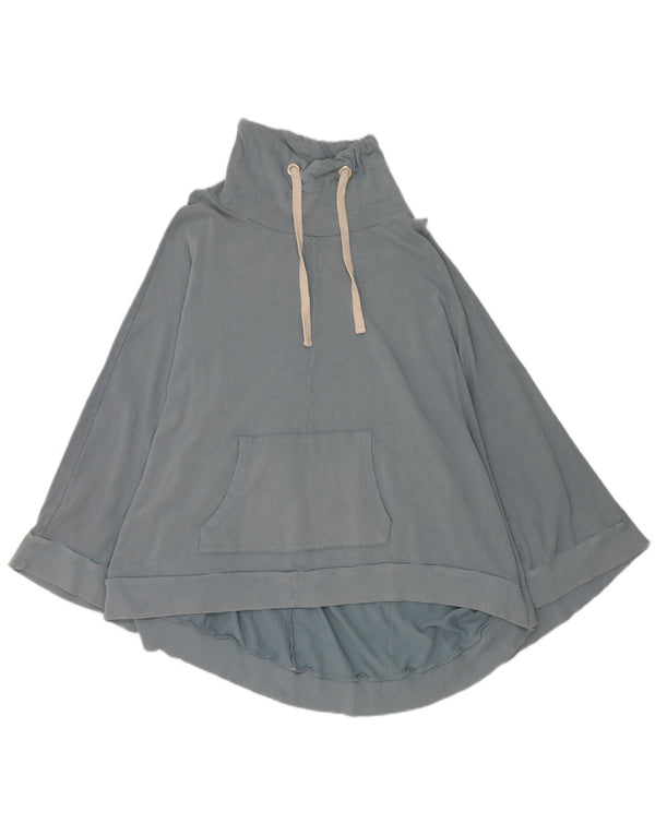 Zara Damen Trafaluc Poncho Sweatshirt Pullover UK 12 Mittelblau