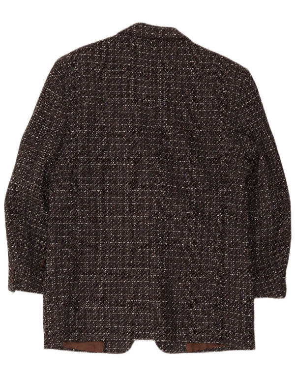 Belmar Damen-Blazerjacke mit 2 Knöpfen, IT 52 XL, braun gefleckte Schurwolle