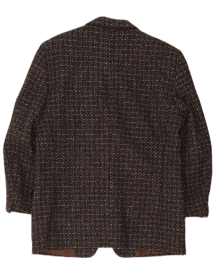 Belmar Damen-Blazerjacke mit 2 Knöpfen, IT 52 XL, braun gefleckte Schurwolle