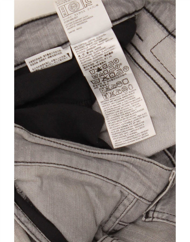 Levi's Herren 511 Tapered Slim Jeans W34 L32 Graue Baumwolle