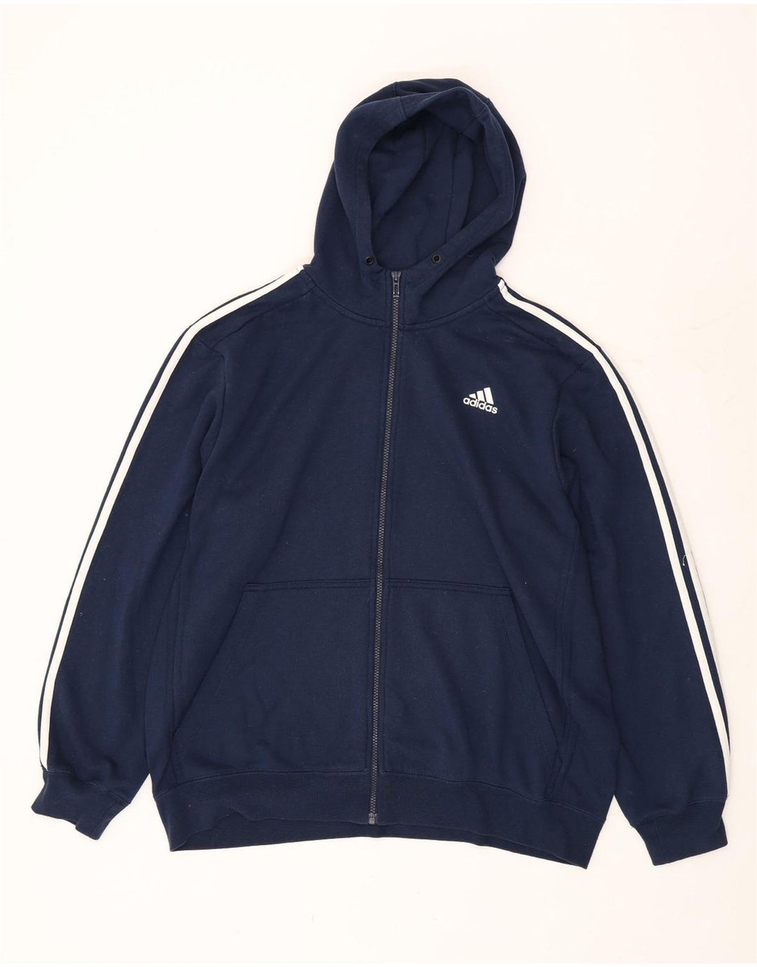 Adidas Herren Climalite Zip Hoodie Pullover XL Marineblau Polyester