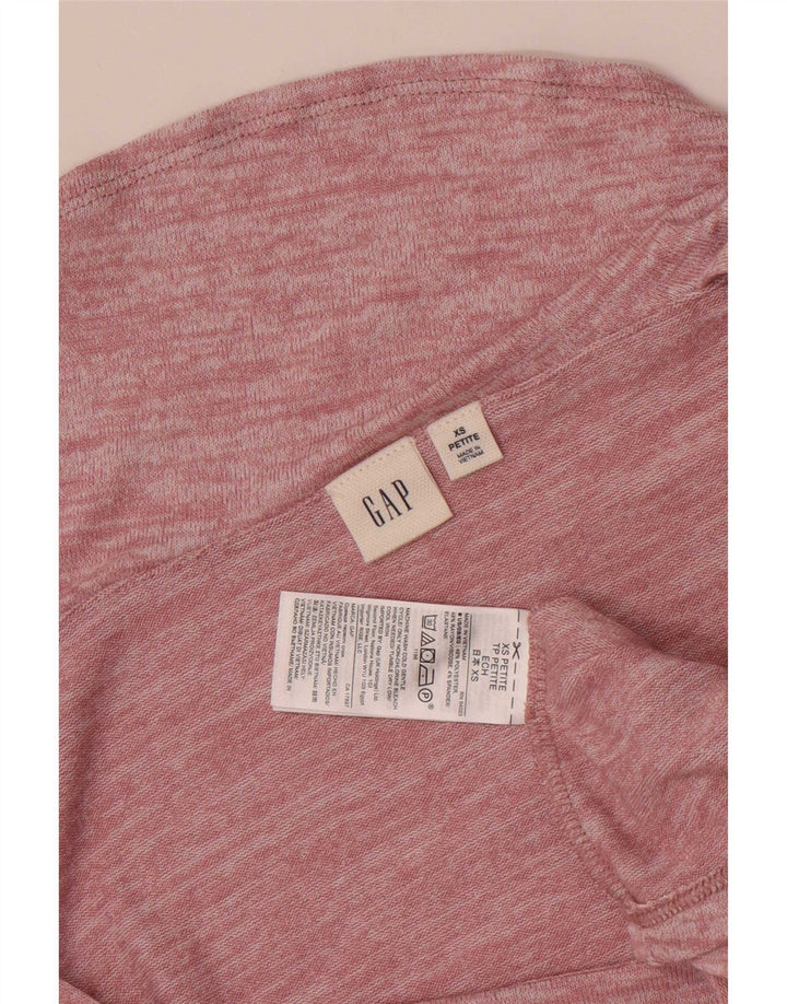 Gap Womens Petite Off Shoulder Top UK 6 XS Rosa meliertes Polyester