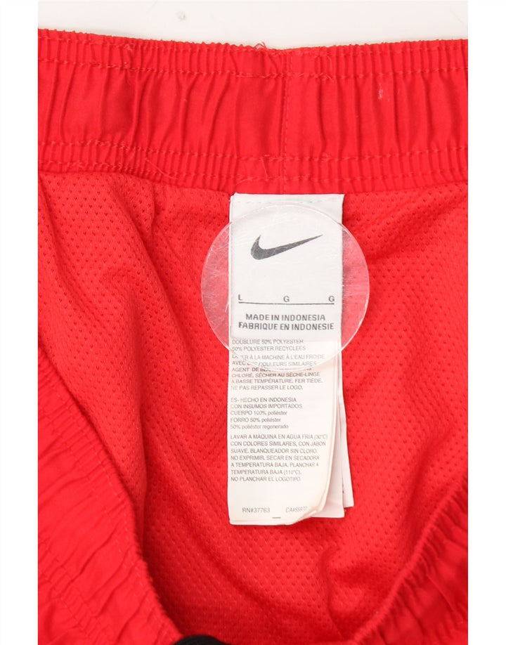 NIKE Herren-Sportshorts, groß, rotes Polyester