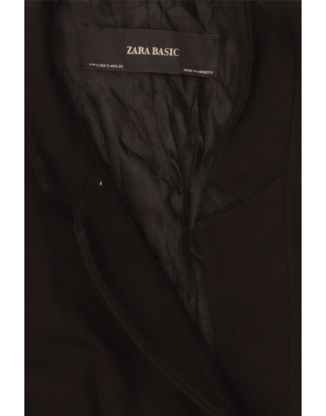 Zara Damen Longline Blazer Jacke UK 10 Small Schwarz