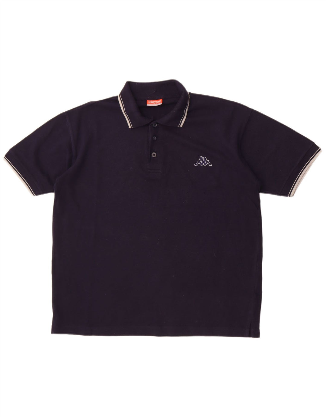 Kappa Herren-Poloshirt, mittelmarineblaue Baumwolle
