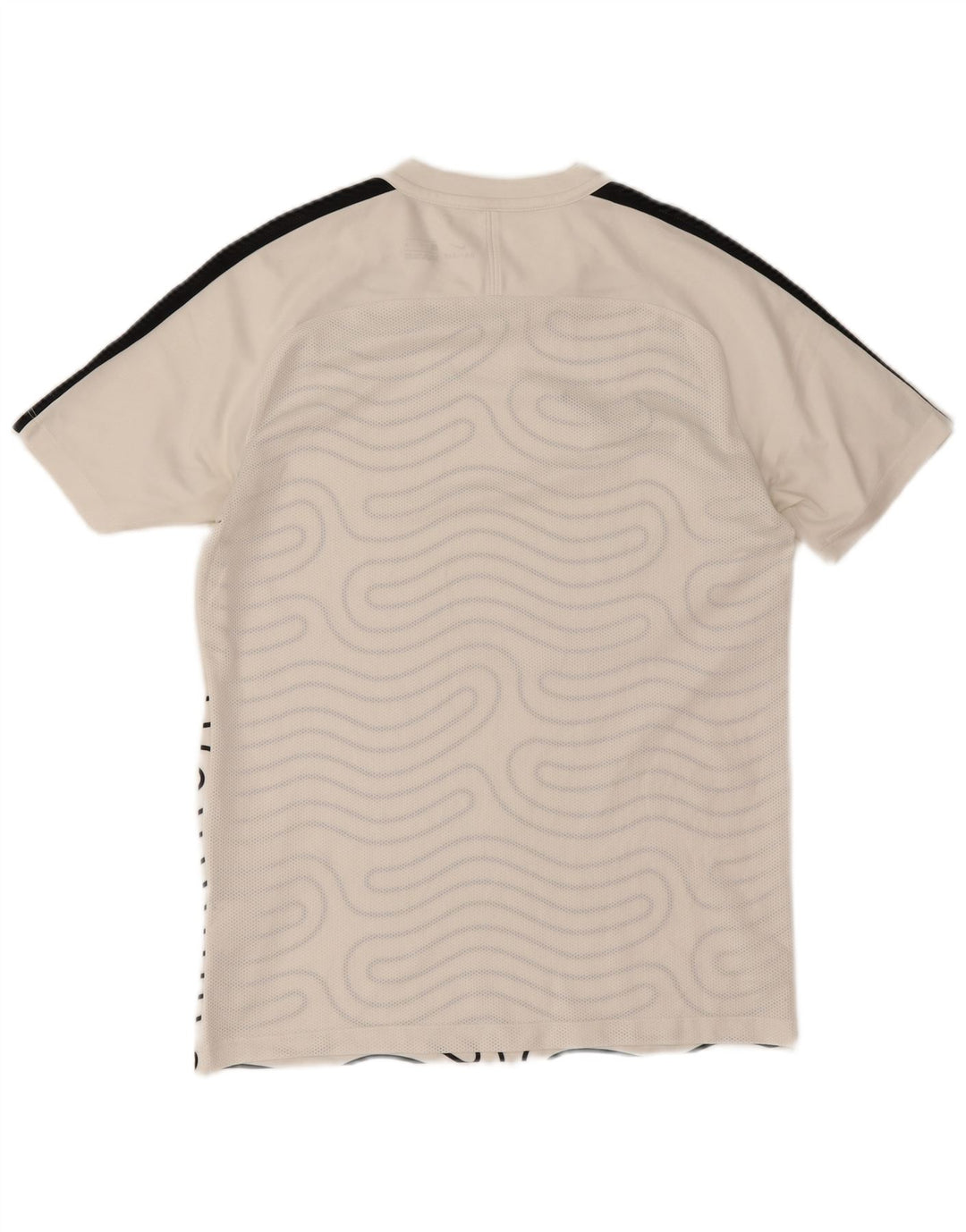 Nike Herren Dri Fit T-Shirt mit abstraktem Muster, Mittelweiß, Farbblock