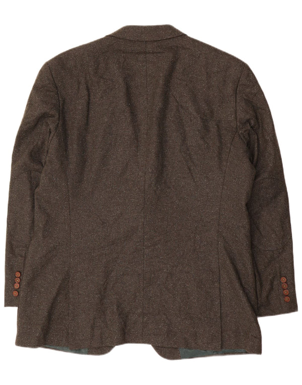 Tommy Hilfiger Maßgeschneiderte Herren-Blazerjacke mit 2 Knöpfen, EU 56, 3XL, Khaki meliert