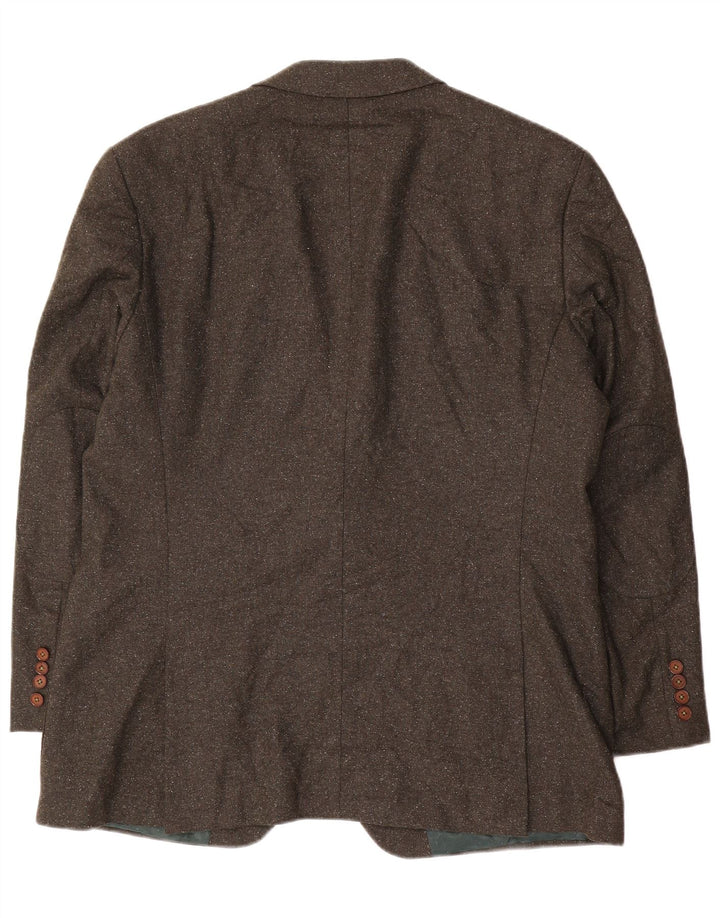 Tommy Hilfiger Maßgeschneiderte Herren-Blazerjacke mit 2 Knöpfen, EU 56, 3XL, Khaki meliert