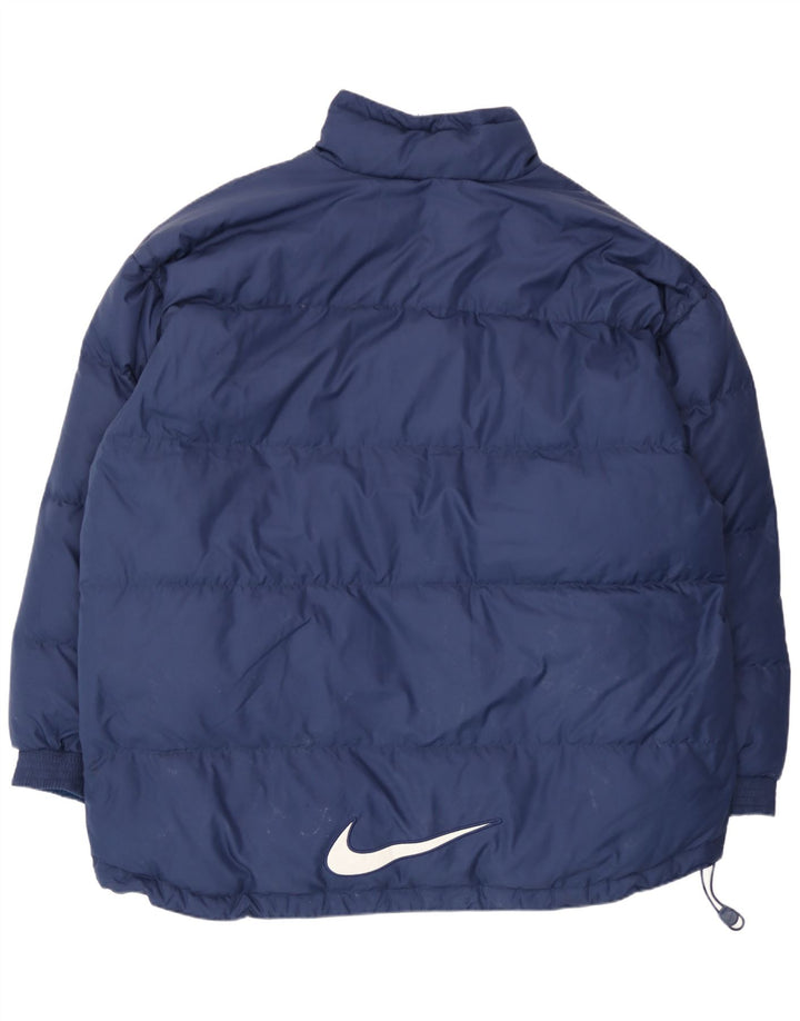 Nike Herren Wattierte Jacke UK 44 2XL Marineblau Polyester