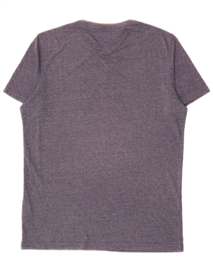 Tommy Hilfiger Herren-T-Shirt-Oberteil, großes marineblau meliertes Polyester