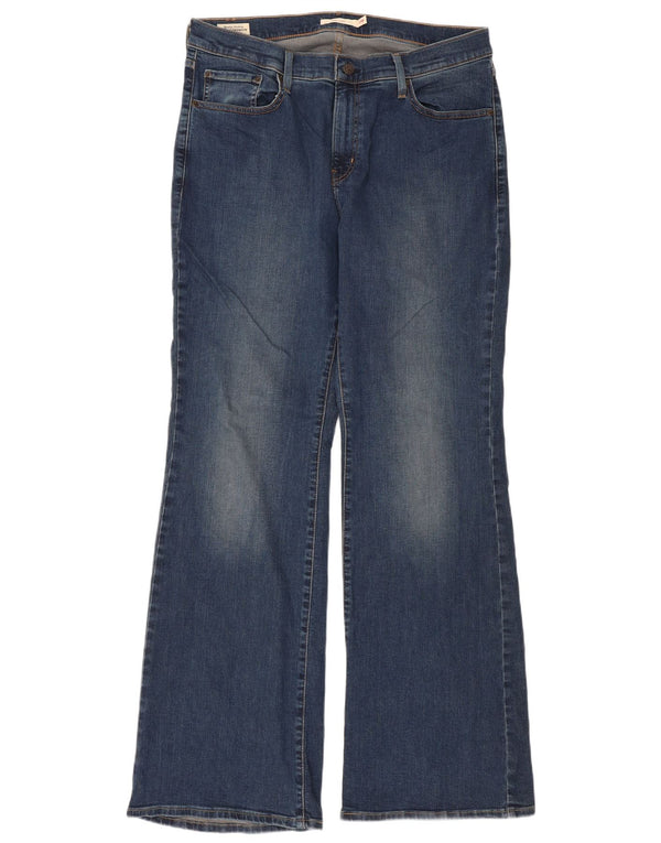 Levi's Damen 726 Flared Jeans US 14 XL W36 L33 Blaue Baumwolle