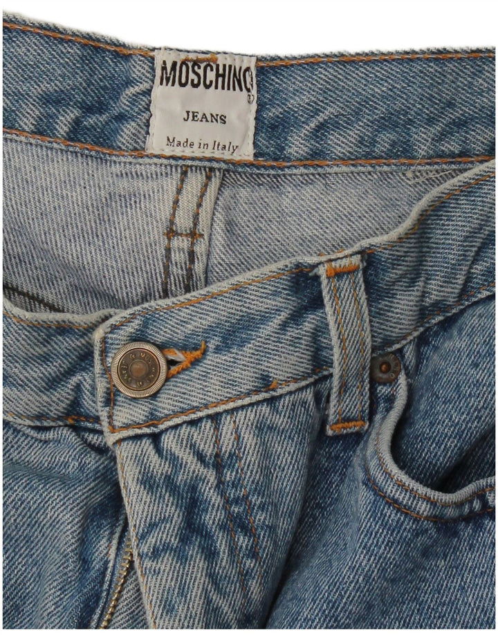 Moschino Damen Tapered Jeans W28 L30 Blau