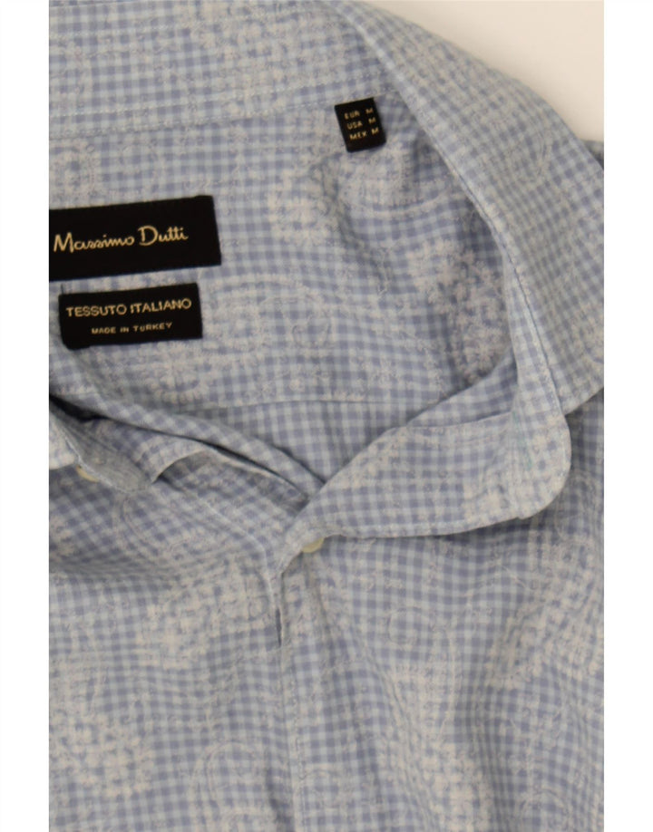 MASSIMO DUTTI Mens Shirt Medium Blue Paisley Cotton Vintage Massimo Dutti and Second-Hand Massimo Dutti from Messina Hembry 