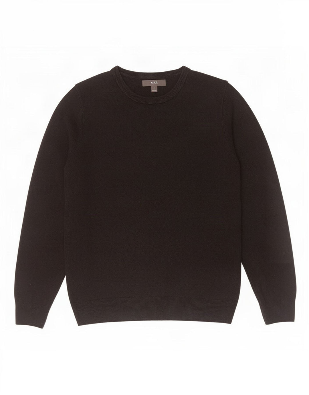 Marks & Spencer Herren-Pullover mit Rundhalsausschnitt, Mittelschwarz, Acryl