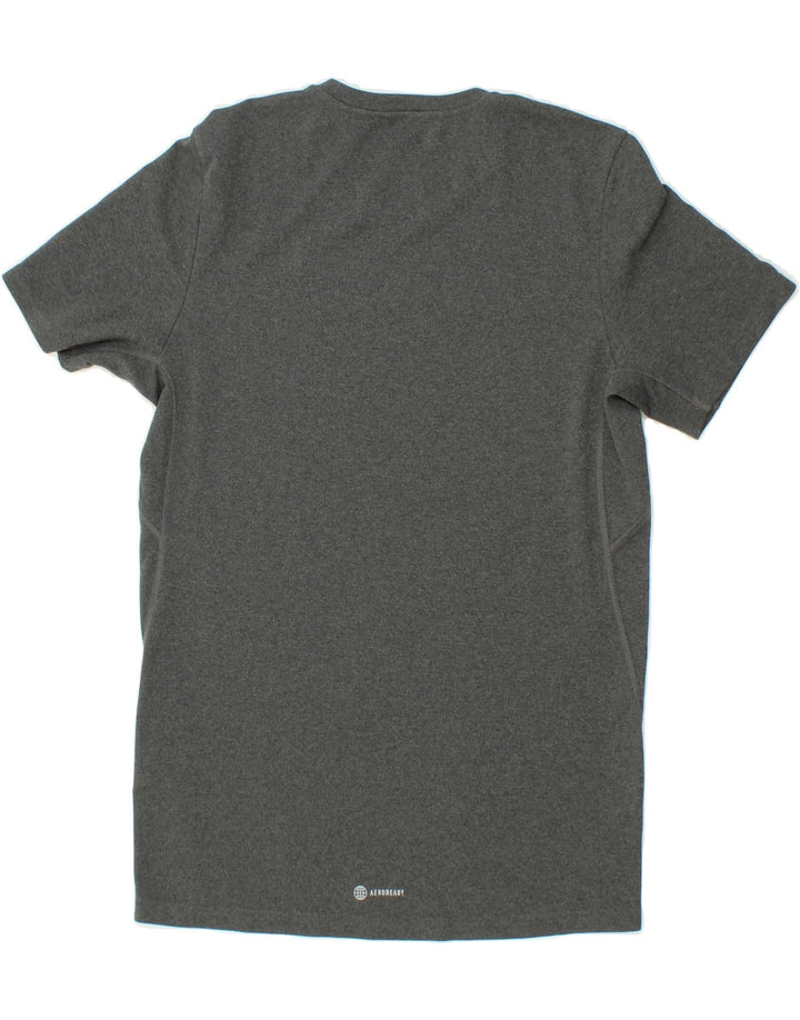 ADIDAS Mens T-Shirt Top Small Grey Polyester Vintage Adidas and Second-Hand Adidas from Messina Hembry 