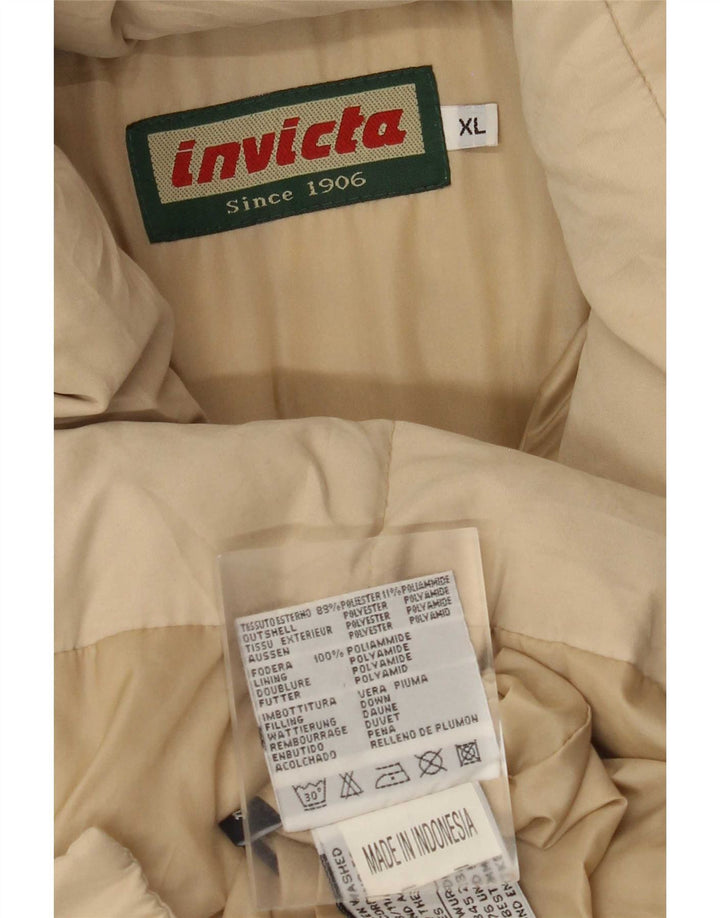Invicta Damen-Kapuzen-Übergröße, gepolsterter Mantel, UK 18, XL, Beige, Polyester