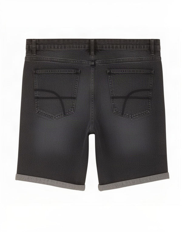 Pierre Cardin Mens Denim Shorts W42 2XL Black Cotton