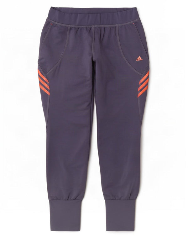 Adidas Womens Adizero Tracksuit Trousers Joggers UK 12/14 Medium Navy Blue