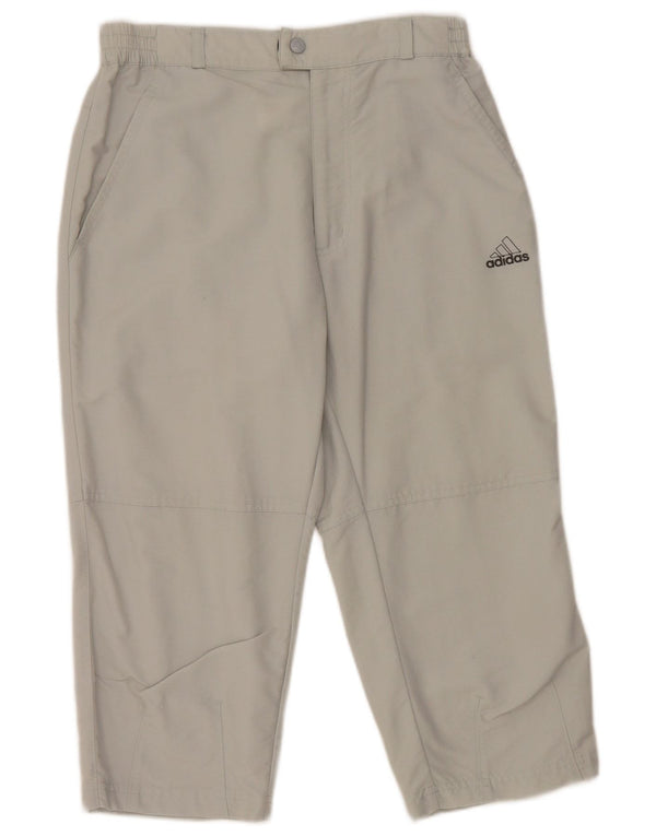 Adidas Damen Caprihose W28 L20 Graues Polyamid