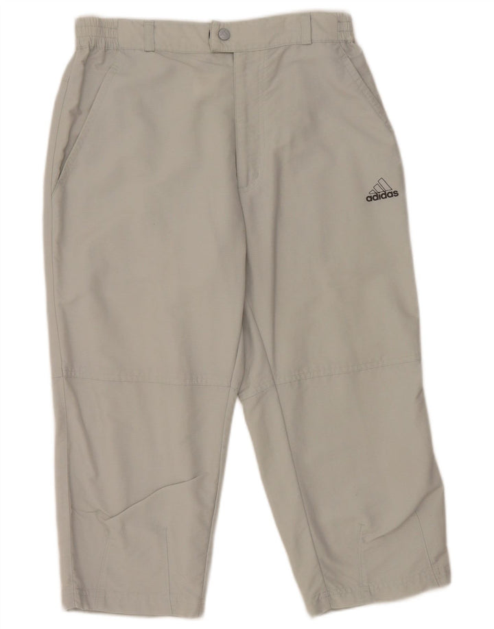 Adidas Damen Caprihose W28 L20 Graues Polyamid