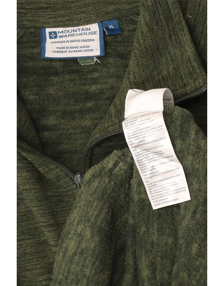 Mountain Warehouse Herren-Fleecejacke, UK 42, XL, grün geflecktes Polyester