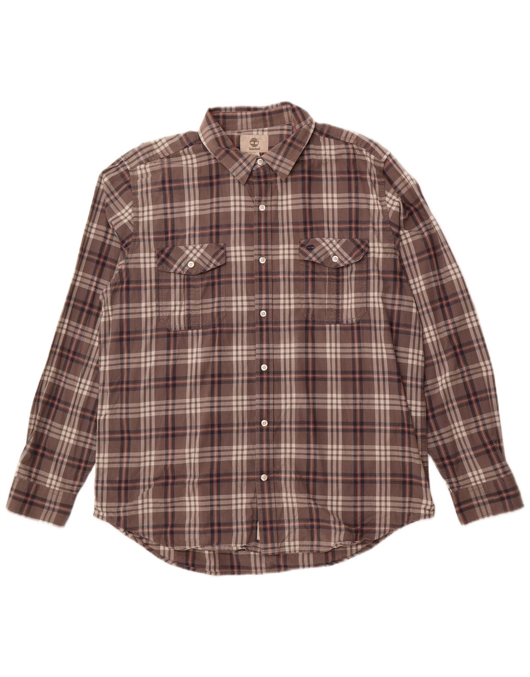 TIMBERLAND Herren-Hemd mit normaler Passform, XL, grau kariert, Baumwolle