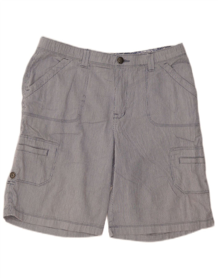 LEE Herren Cargoshorts W32 Mittelblauer Nadelstreifen