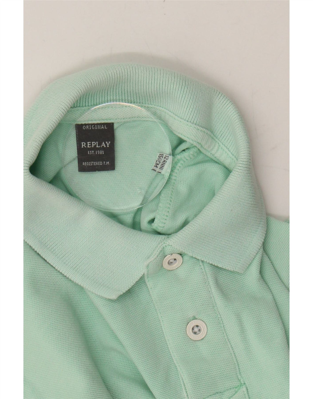 REPLAY Boys Polo Shirt 11-12 Years Green Vintage Replay and Second-Hand Replay from Messina Hembry 