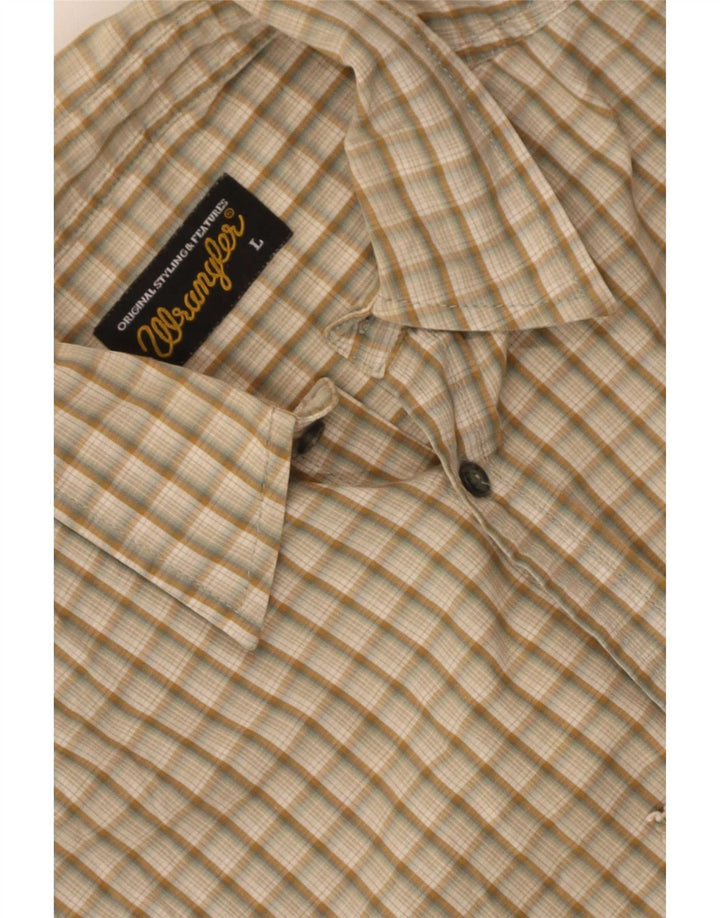 Wrangler Herrenhemd, groß, beige kariert