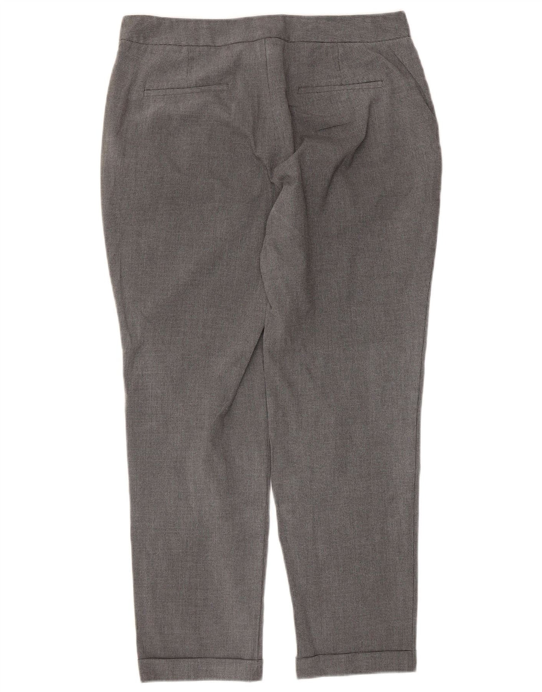 Gerade Chino-Hose für Damen von Zara, EU 40, mittelgroß, W30, L27, Grau mit Hahnentrittmuster