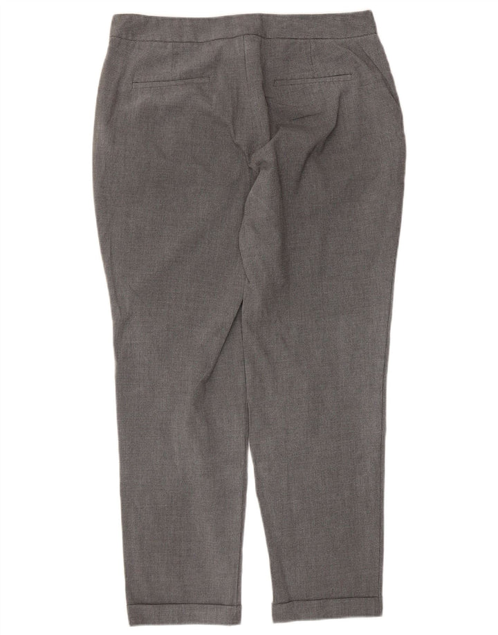 Gerade Chino-Hose für Damen von Zara, EU 40, mittelgroß, W30, L27, Grau mit Hahnentrittmuster