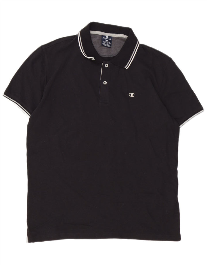 CHAMPION Herren-Poloshirt, Größe S, schwarze Baumwolle