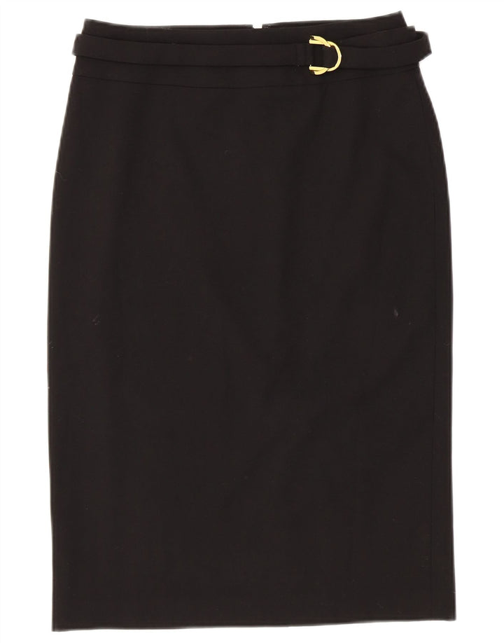 CALVIN KLEIN Damen Bleistiftrock US 2 XS W28 Schwarz Polyester