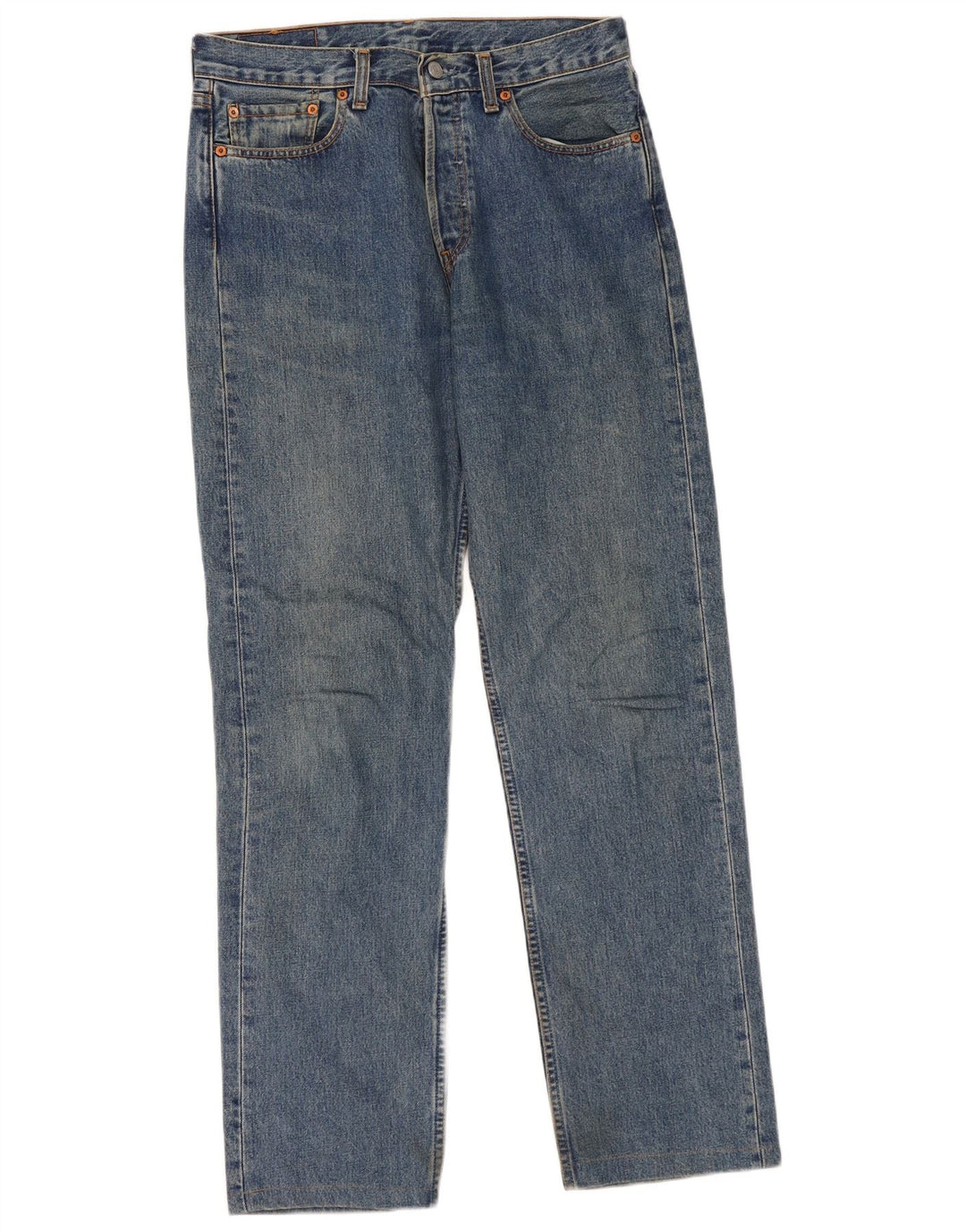 Levi's Damen 590 Straight Jeans W31 L32 Blaue Baumwolle