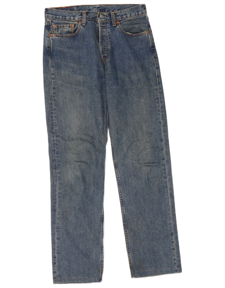 Levi's Damen 590 Straight Jeans W31 L32 Blaue Baumwolle