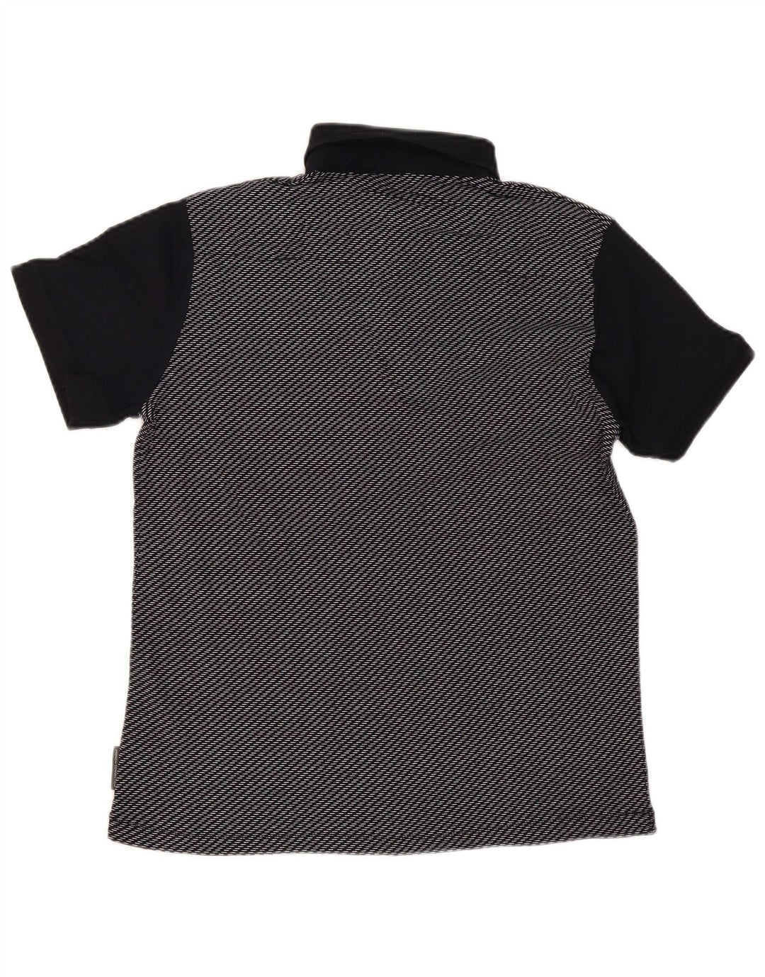 French Connection Herren-Poloshirt aus mittelblauer, gestreifter Baumwolle