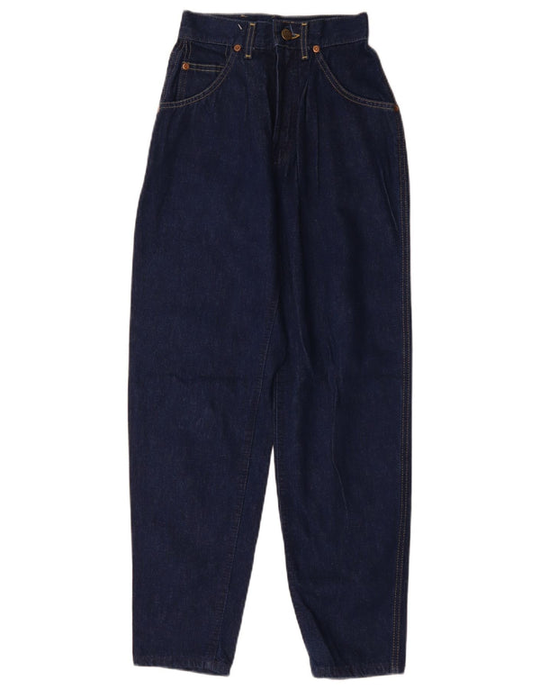 LEE Womens High Waist Tapered Jeans W22 L27 Navy Blue