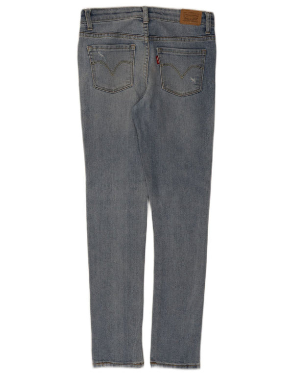 Levi's Jungen 711 Distressed Skinny Jeans 9–10 Jahre W24 L25 Blaue Baumwolle