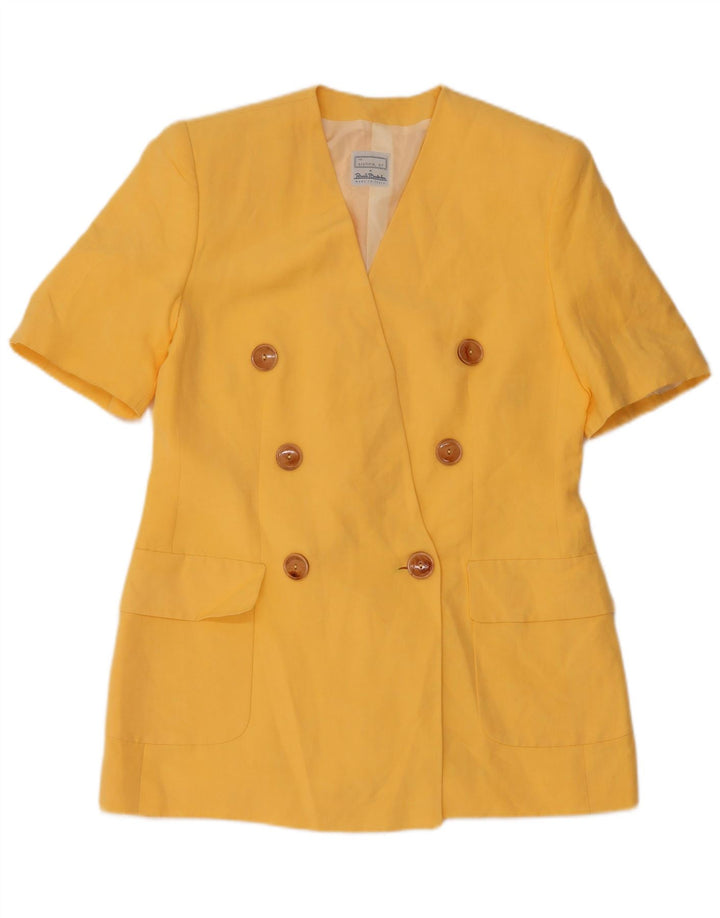 Renato Balestra Damen Kurzarm-Blazerjacke IT 46 Large Gelb