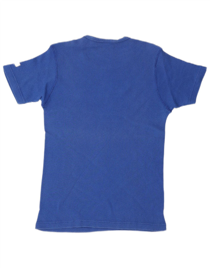 LEVI'S Damen T-Shirt Top UK 12 Mittelblaue Baumwolle