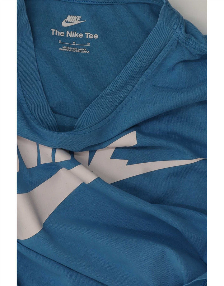 Nike Herren Grafik-T-Shirt-Oberteil Mittelblau