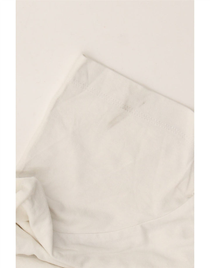 Champion Damen Grafik-T-Shirt-Oberteil UK 12 Medium Weiß