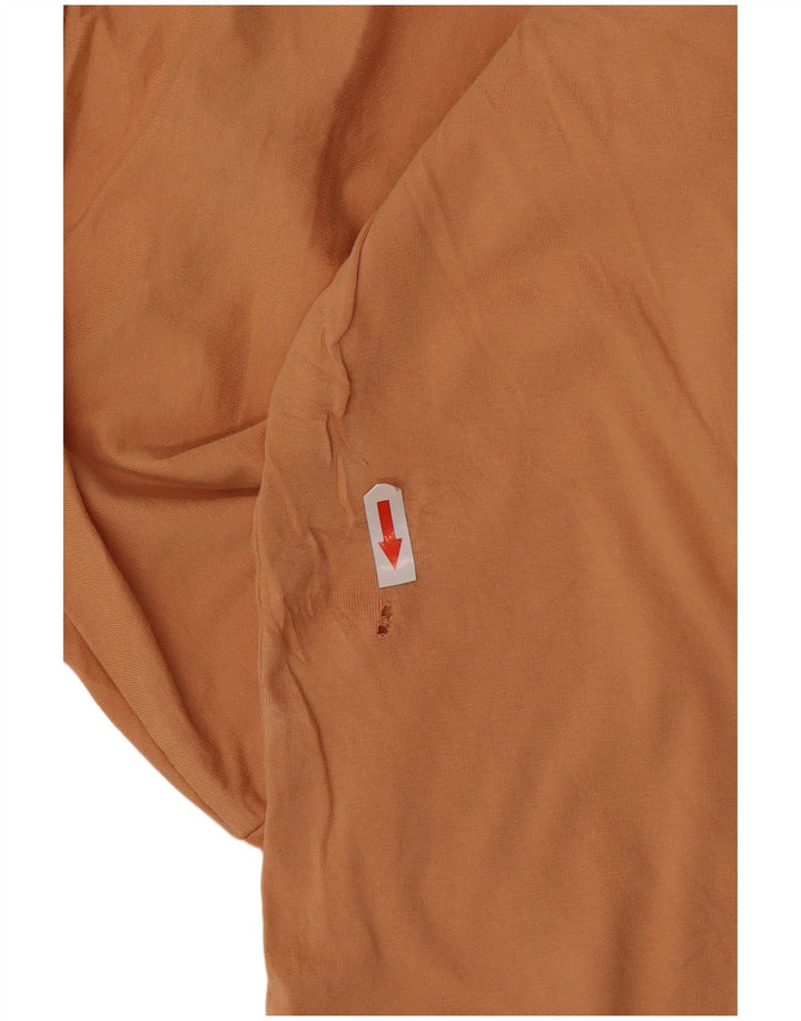 Fred Perry Herren-T-Shirt-Oberteil aus mittelorange gestreifter Baumwolle