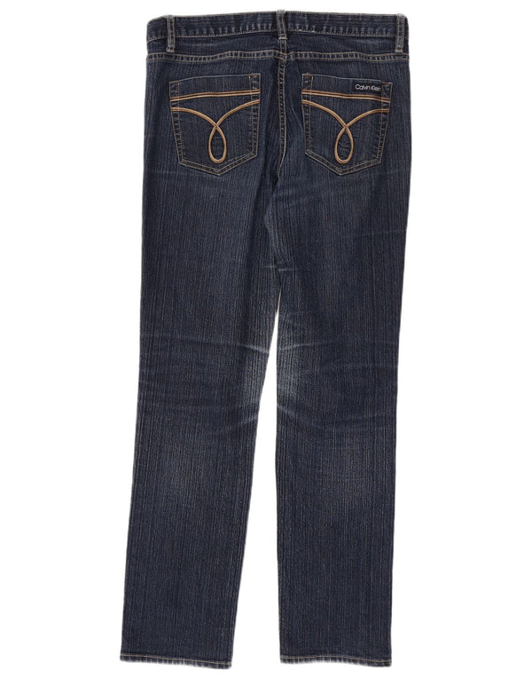 Calvin Klein Damen Skinny Jeans US 10 Large W32 L30 Marineblaue Baumwolle