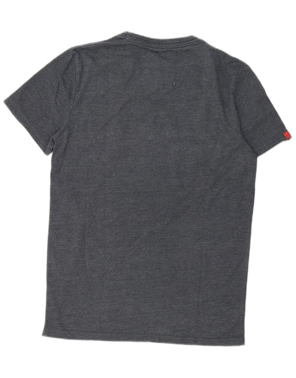 Superdry Herren Grafik-T-Shirt-Oberteil aus mittelgrauer Baumwolle