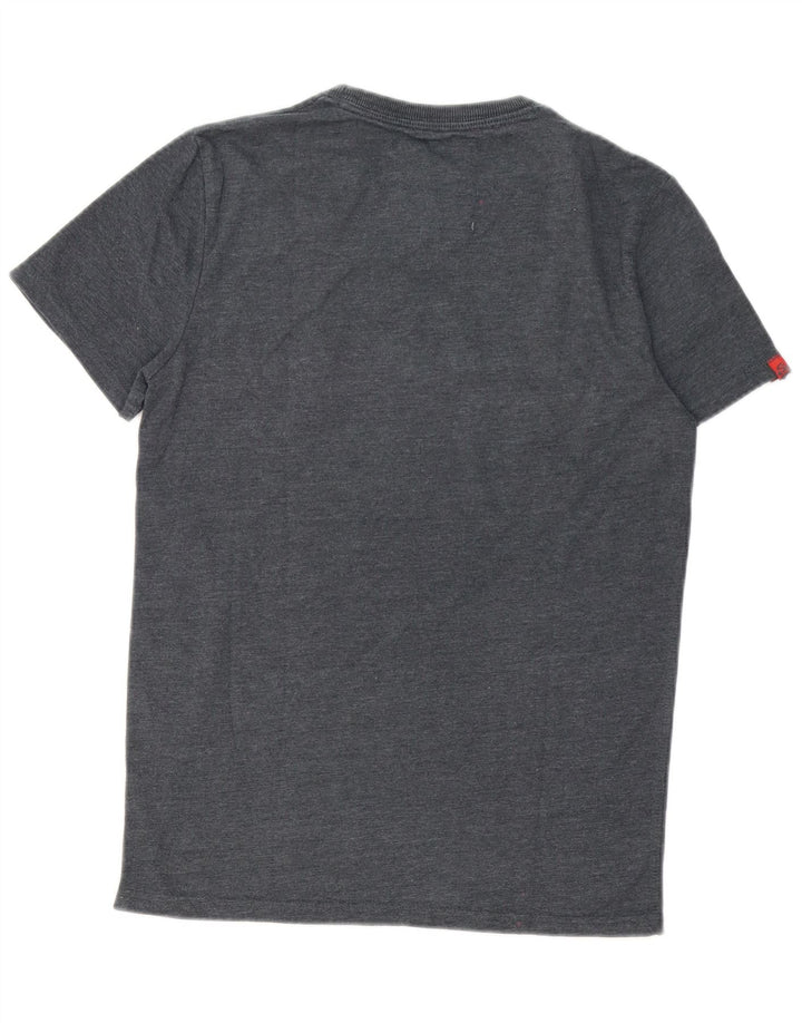Superdry Herren Grafik-T-Shirt-Oberteil aus mittelgrauer Baumwolle