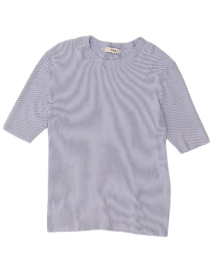 Marks & Spencer Damen T-Shirt Top UK 6 XS Blau